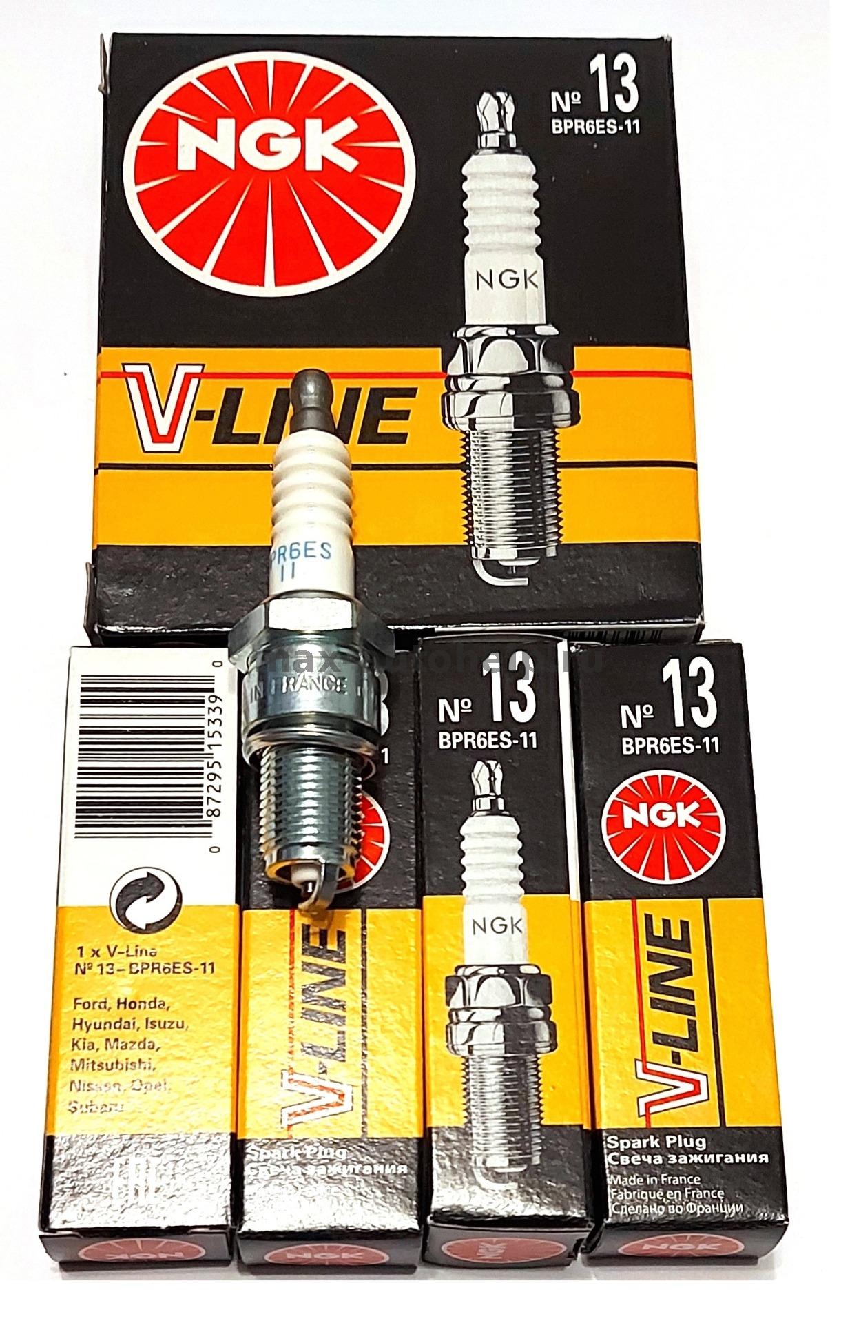 Свеча зажигания NGK V-LINE № 13 BPR6ES-11 8-клапанные инжекторные ВАЗ ...
